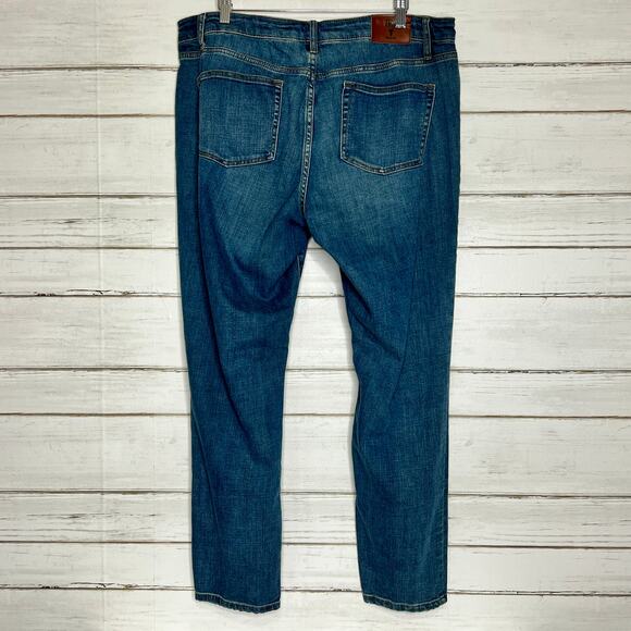 Frye Jeans Straight Leg Cropped Stretch Denim Size 14 - Picture 2 of 10